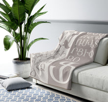 Load image into Gallery viewer, Armenian Alphabet Plush Blanket