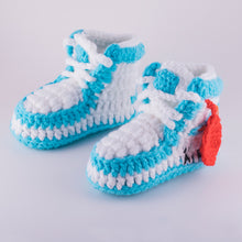 Load image into Gallery viewer, J-1 "AIR" Crochet Shoes Baby Blue