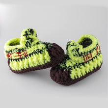 Load image into Gallery viewer, Icy Yellow Crochet Baby Shoes
