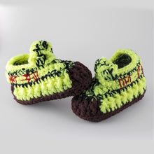 Load image into Gallery viewer, Icy Yellow Crochet Baby Shoes