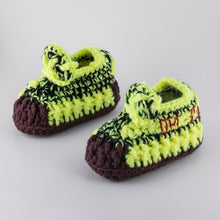 Load image into Gallery viewer, Icy Yellow Crochet Baby Shoes
