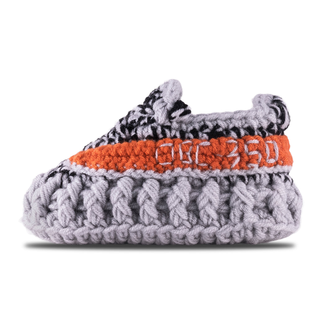 Orange Crochet Baby Shoes