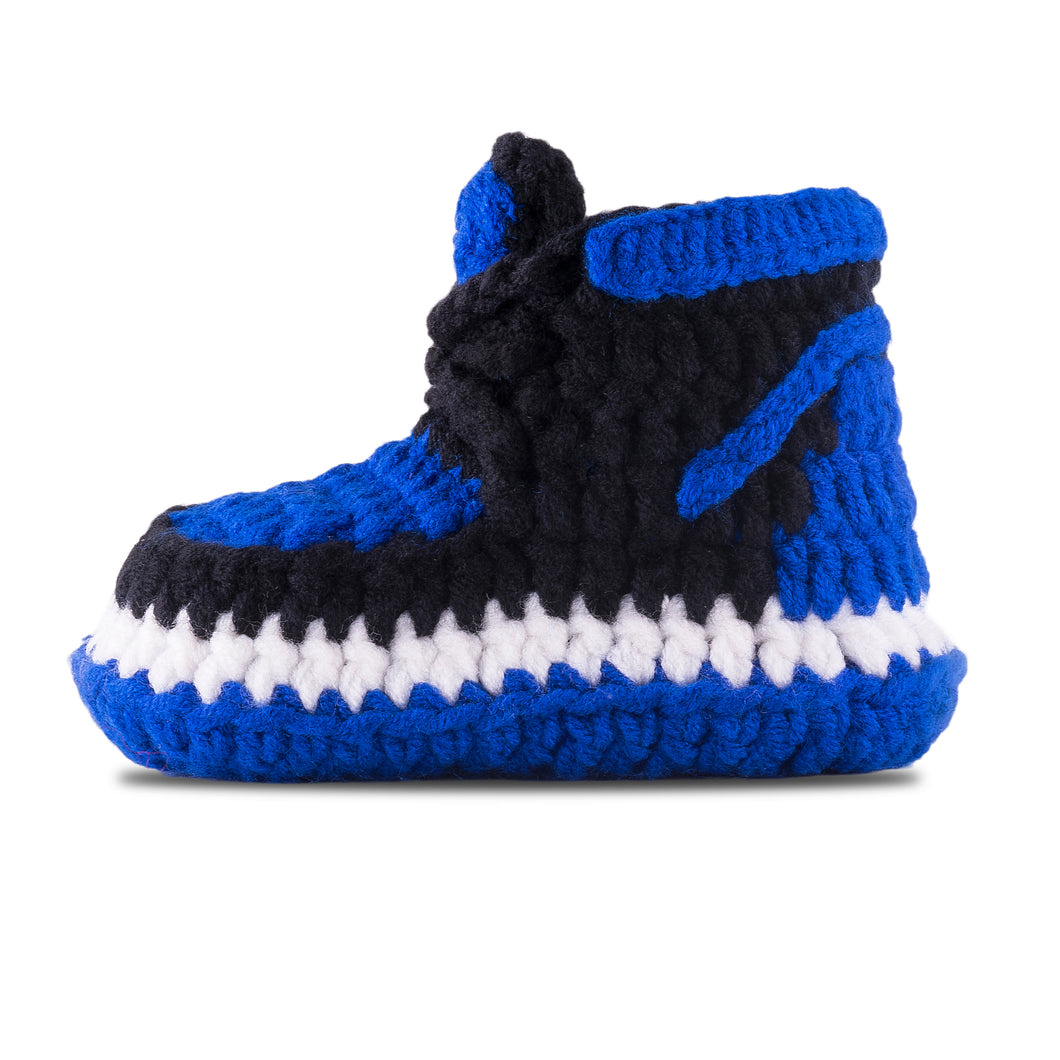 J-1 Crochet Baby Shoes Blue